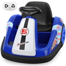 12V Kids Bumper Car with Big Wheel, 2.2 Mph Max, Toddler Bumper Cars with Rem...