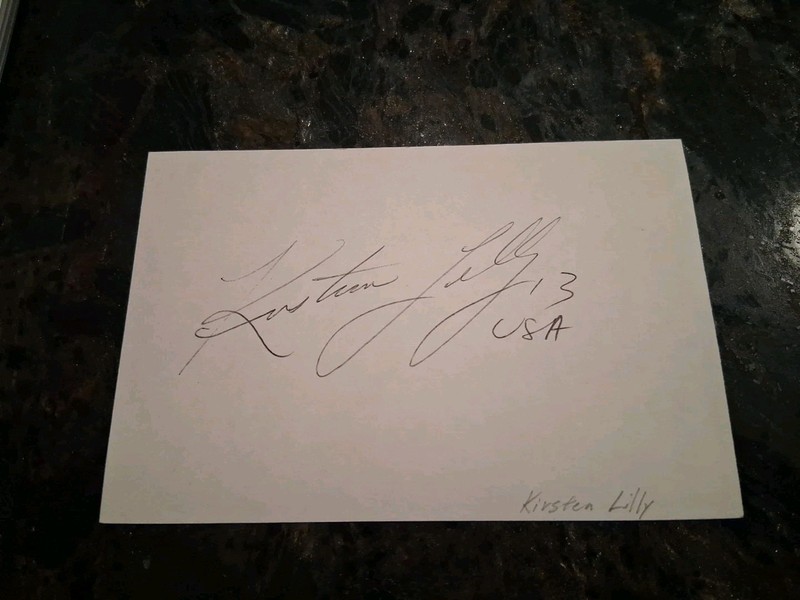 Kristen Lily Woman's Soccer Star 4x6 Index Card