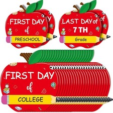 16 PCS First Last Day Of School Signs Chalkboard Photo Prop Reusable Decor
