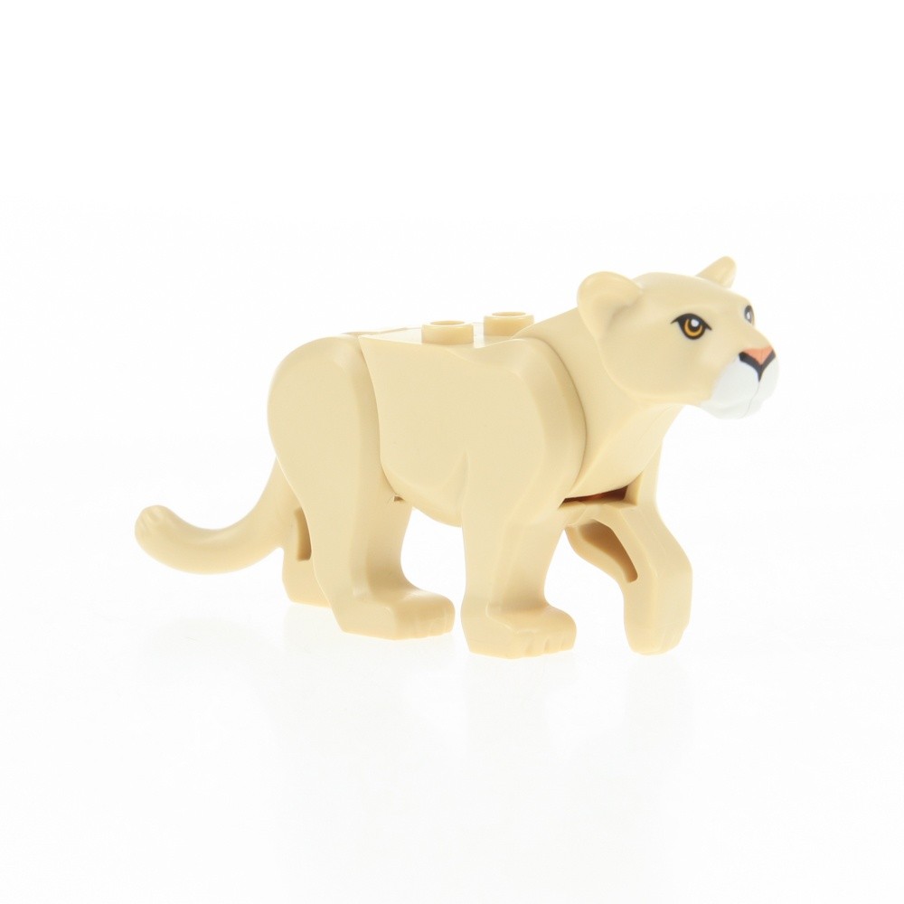 1x lego Animal Cat Lioness Beige Eyes Bright Orange Nose Nougat 60307