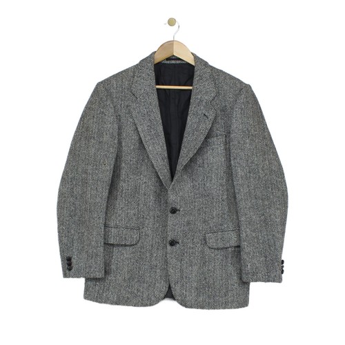 Marks & Spencer, Vintage St Michael Harris Tweed Blazer Herren Größe 40 Grau UK Made Classic