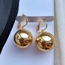 Gold/Silver/Rose Gold Ball Dangle Drop Earrings for Womens Jewelry