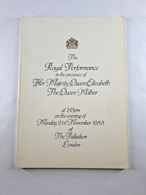 1988 Royal Variety Performance Queen Mother London Palladium Programm