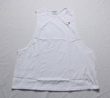 Gymshark Women's Oversized Fit Training Drop Arm Tank DH3 White Small NWT