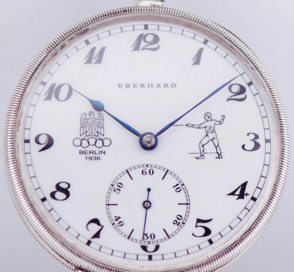 Antique Eberhard Award Pocket Watch for 1936 Berlin Olympic Game Fencing Prize - Image 3 of 4
