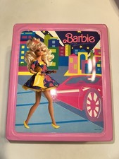 Vintage Mattel Barbie Pink Carrying Case Vinyl 1989 Doll Fashion Wardrobe Trunk