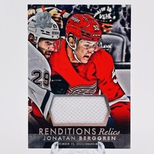 Jonatan Berggren RC RENDITIONS Relics 💎 2022-23 UD The Cup RR-JB Jersey Patch