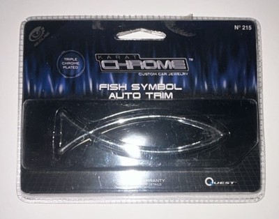 Fish Symbol Auto Trim By Karat Chrome New New Package