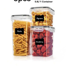 Airtight Leakproof 3pc Clear/Gray Rectangular Plastic Snap Lid Set 2.0/1.4/0.8L