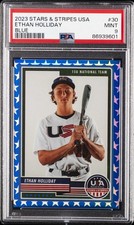 2023 PANINI STARS & STRIPES USA BLUE #30 ETHAN HOLLIDAY 63/75 PSA 9