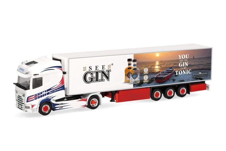 Camion miniature DAF XG 4x2 remorque Aurich Sans Transport Gmbh Herpa 1/87 de collection