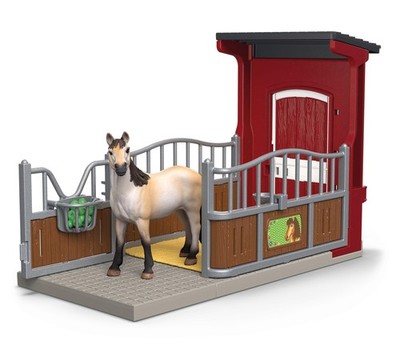 schleich 42724 Ponybox mit Mustang Stute, ab 3 Jahren, FARM WORLD - Spielset, 19