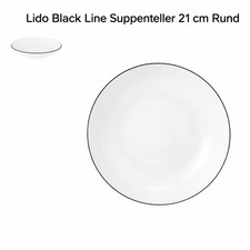 Seltmann Weiden Lido Black Line Suppenteller  NEU Porzellan Geschirr