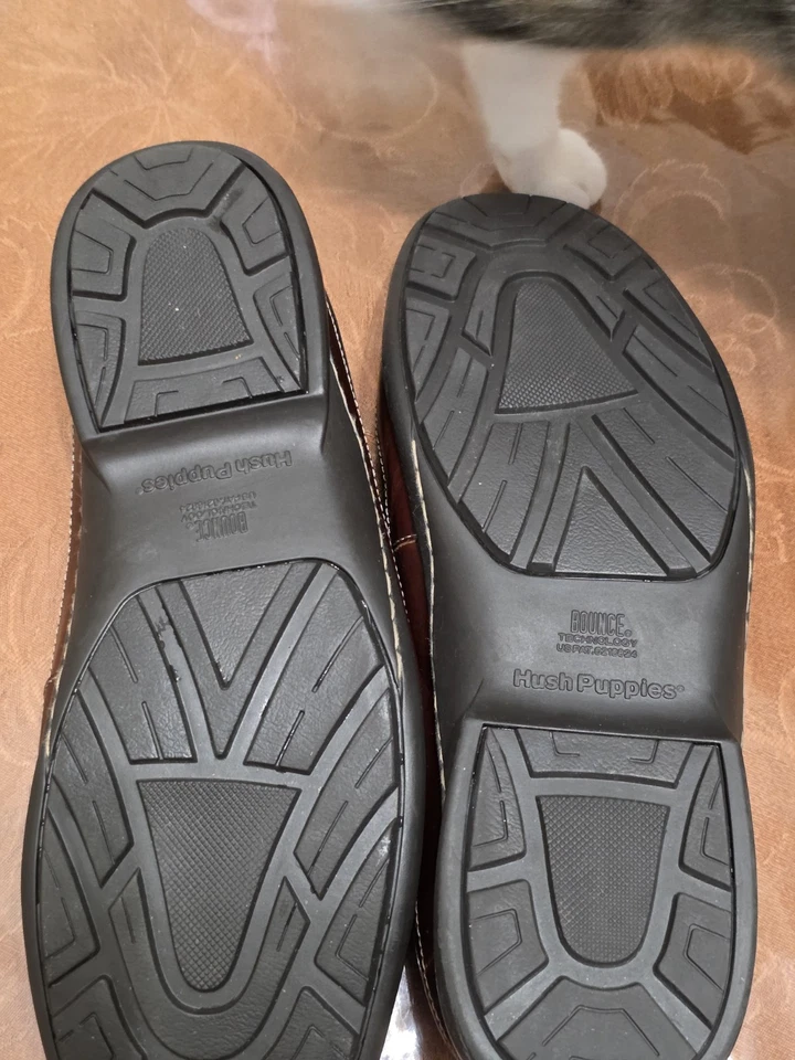 Hush Puppies Men's Size 12 Brown Leather Moccasin Slippers - Image 2 of 4