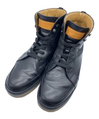 LOUIS VUITTON Leather Boots/ Black/ Size: 7 1/2