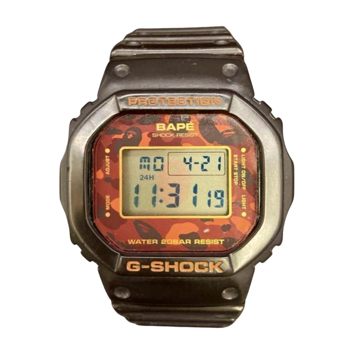 Vintage G-Shock x BAPE DW-5600VT A Bathing Ape Watch Red Camo