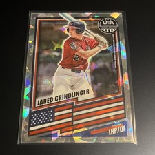 2026 Panini Stars & Stripes Jared Grindlinger CRACKED ICE PRIZM SSP #'d /25 (Y1)