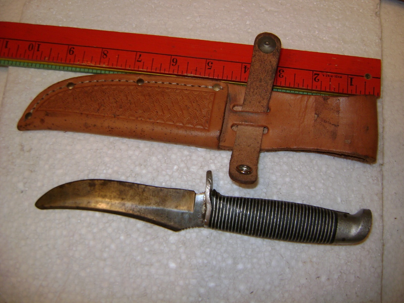 vintage western fixed blade knife F39 with sheath eBay