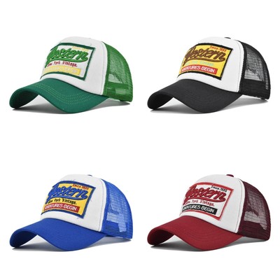 Western Stickerei Baseball Cap Washed Distressed Snapback Mesh Trucker Hut
