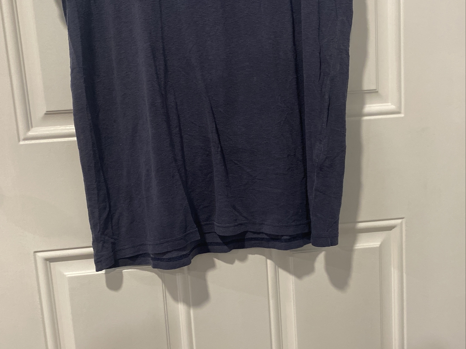 authentic Balmain men’s solid navy round short sl… - image 3