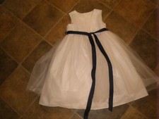 Girls White Fancy Sleeveless Dress Tevolio 4 SU70B 