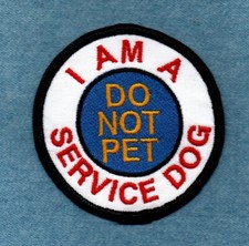 I AM A SERVICE DOG DO NOT PET - service dog vest patch - 3"