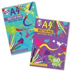 A4 Sketch Pad 60 Sheets 80GSM White Paper Drawing Book Artist Art Craft