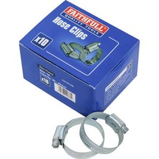 Faithfull Zinc Plated Hose Clips 30mm - 40mm Pack of 1