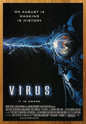 1998 Virus Movie Vintage Print Ad/Poster Jamie Lee Curtis Sci-Fi Horror Art 90s