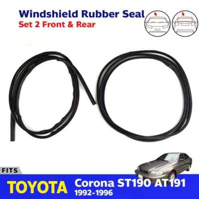 Windshield F+R Moulding Rubber Seal Set For 1992-1996 Toyota Corona ST191 AT190
