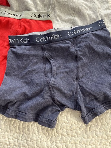 BOYs Size 8 Calvin Klein Sleep Shorts/Lounge Med Lot of 4 Preowned Red Gray Navy - Picture 2 of 9