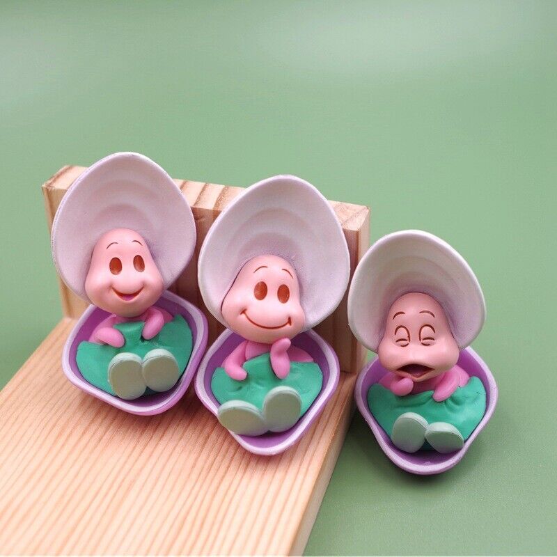 ディズニー アリスワンダーランド 3D Oyster Baby 3pcs Alice In Wonderland 3 Pcs/Lot Baby Oyster Figure 5-6cm Mini