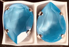 18x13mm Swarovski Crystal Fancy Stone Pear 4320 Summer Blue Qty:1