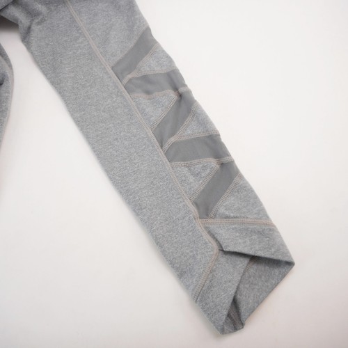 Athleta Girl Sz M 8-10 Tight Leggings Gray w/ Pockets Mesh Cutouts - Picture 7 of 8