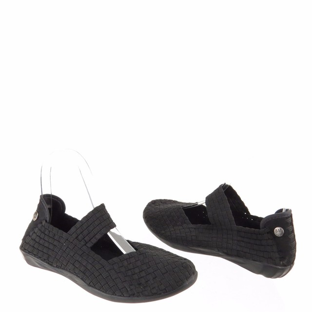 Womens Bernie Mev Cuddly Shoe Black Elastic Stretch Mary Jane Flats Sz EU 36 NEW | eBay