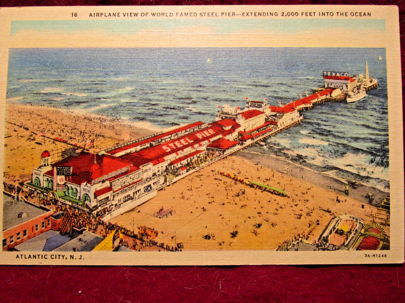 Airplane View Of Steel Pier, Atlantic City New Jersey NJ Postcard