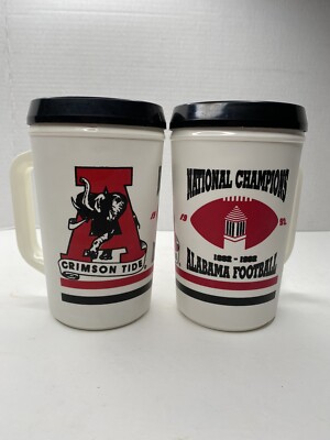University of Alabama National Champions 1892-1992 Travel Mugs Crumson Tide  | eBay