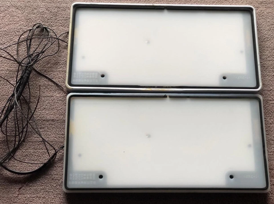 JDM ORIGINAL ILUMINADO MATRÍCULA MARCO RARO PAR USADO JAPÓN Foto 2 de 4