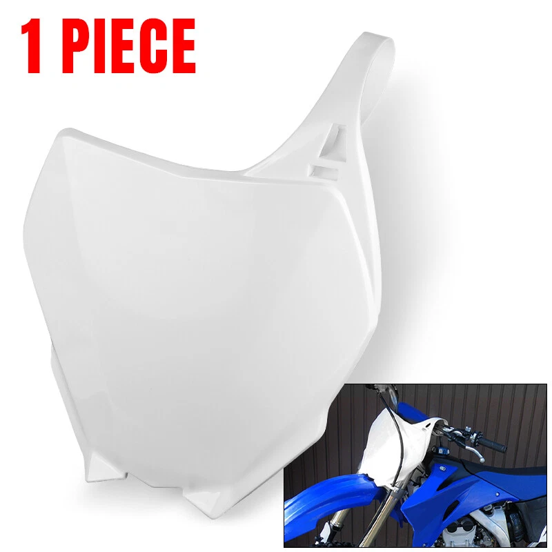 Placa de matrícula delantera blanca para YAMAHA YZ125 YZ250 2006-2014 YZ250F 450F 2006-2009 Foto 3 de 4