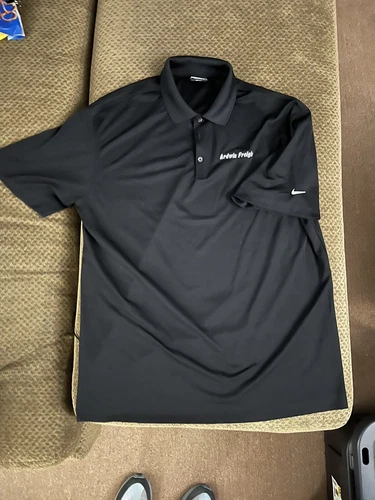 Nike Black Collared Golf Shirt Size XL Dri-Fit Ardwin Freight