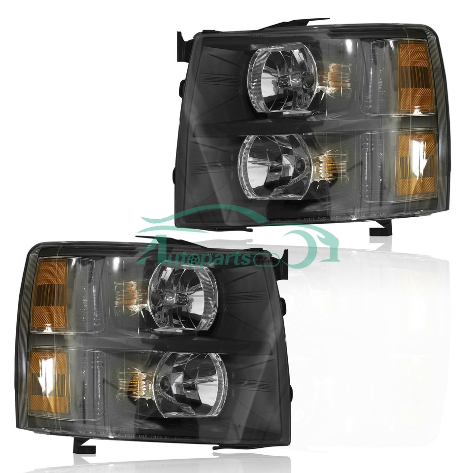 Fit 20072013 Chevy Silverado 1500 2500 3500 Headlights Headlamps 08 09