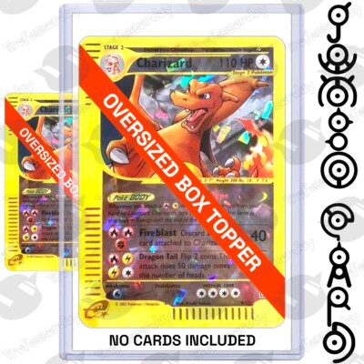 Pokémon JUMBO OVERSIZED TOPLOADER PREMIUM SLEEVE CUSTOM-FIT BOX TOPPS TIN TOPPER
