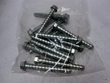 Pack of 13 Zinc-Plated Heavy-Duty .60" X 6.5 Concrete Screw Anchor
