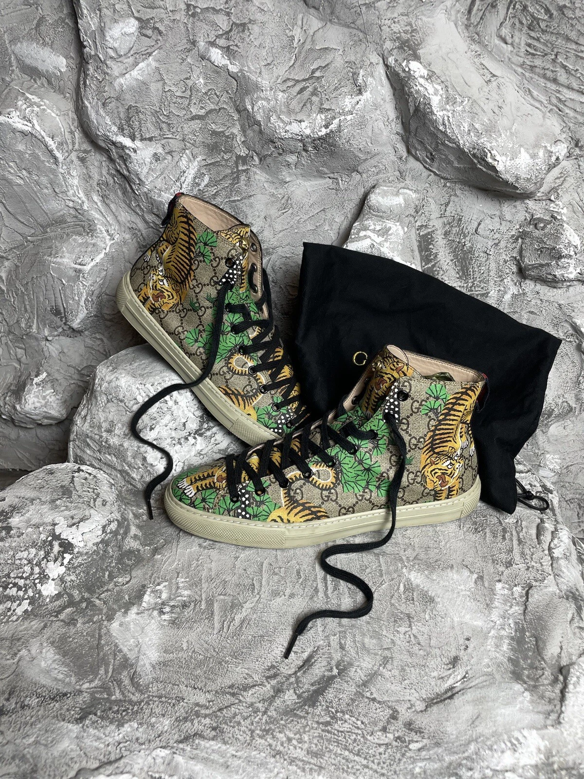 Baskets Gucci GG Supreme Bengal Tiger Hi taille 8 G
