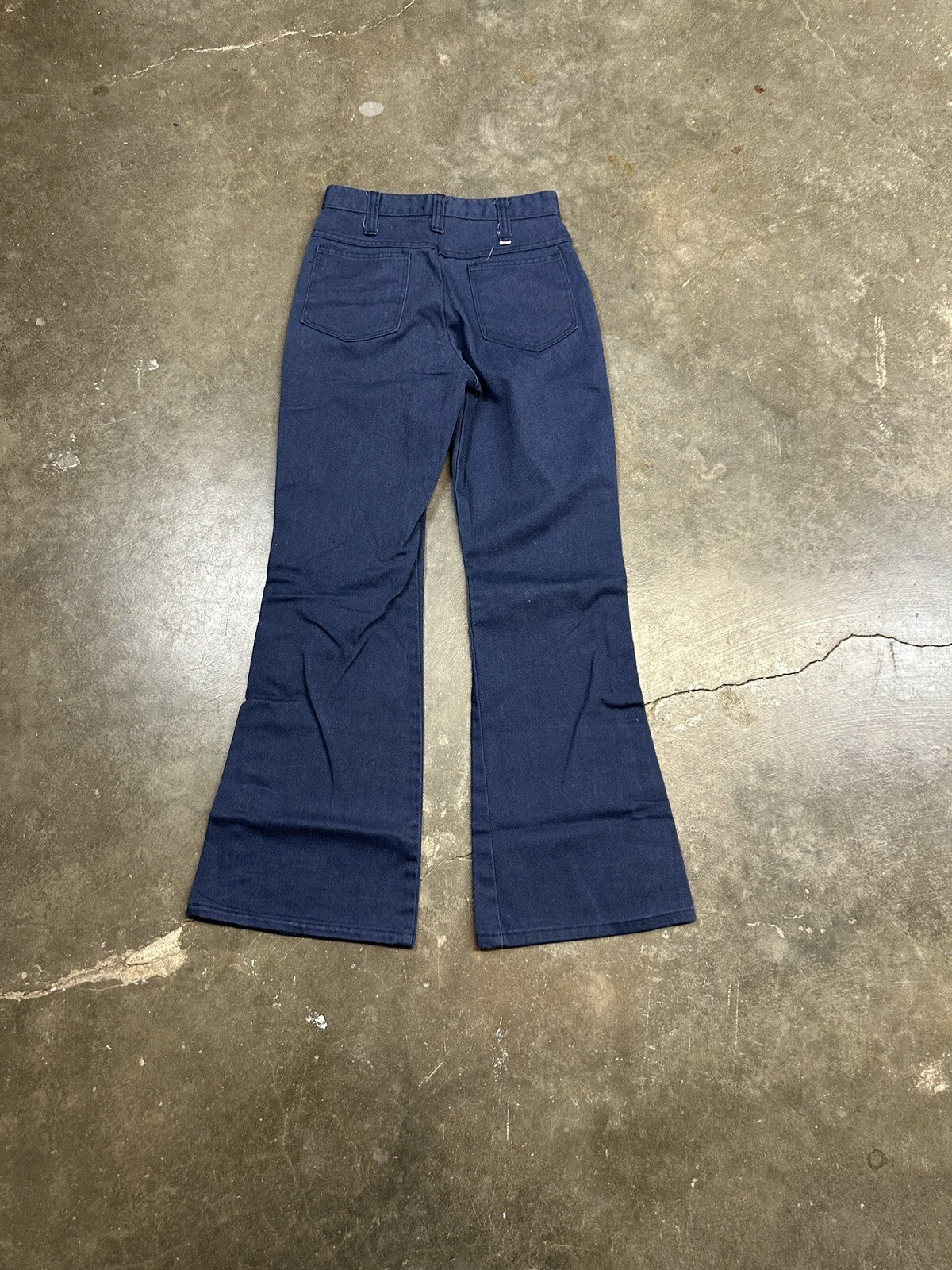 Vintage Dickies Made in USA Flare Navy Talon Zip Pants Size 24x27 eBay