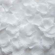 TtS 100-2000 White Silk Rose Petals For Engagement Wedding Confetti Table Decor