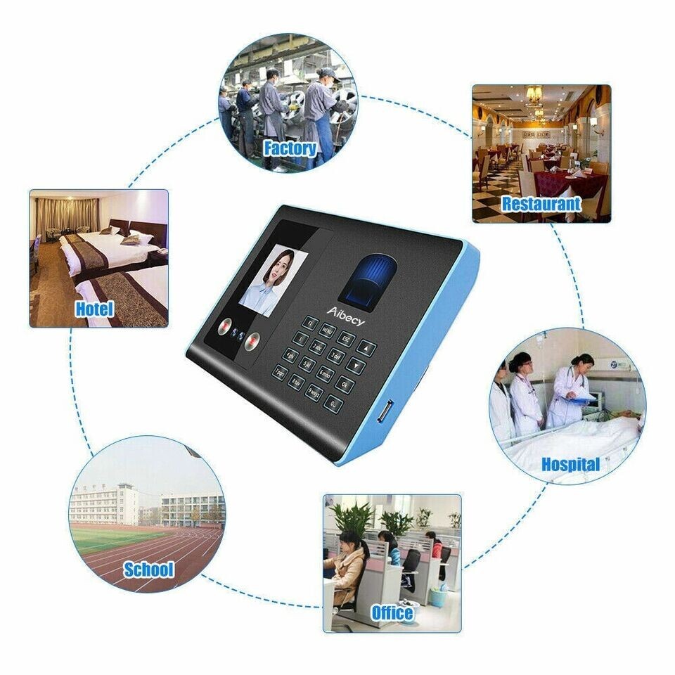 Uk Biometric Scan Machine Biometric Employee Attendance Fingerprint and Facial Scanner Clocking ...