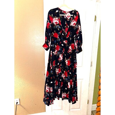 Dress JODIFL long sleeve floral maxi dress - size Medium | eBay