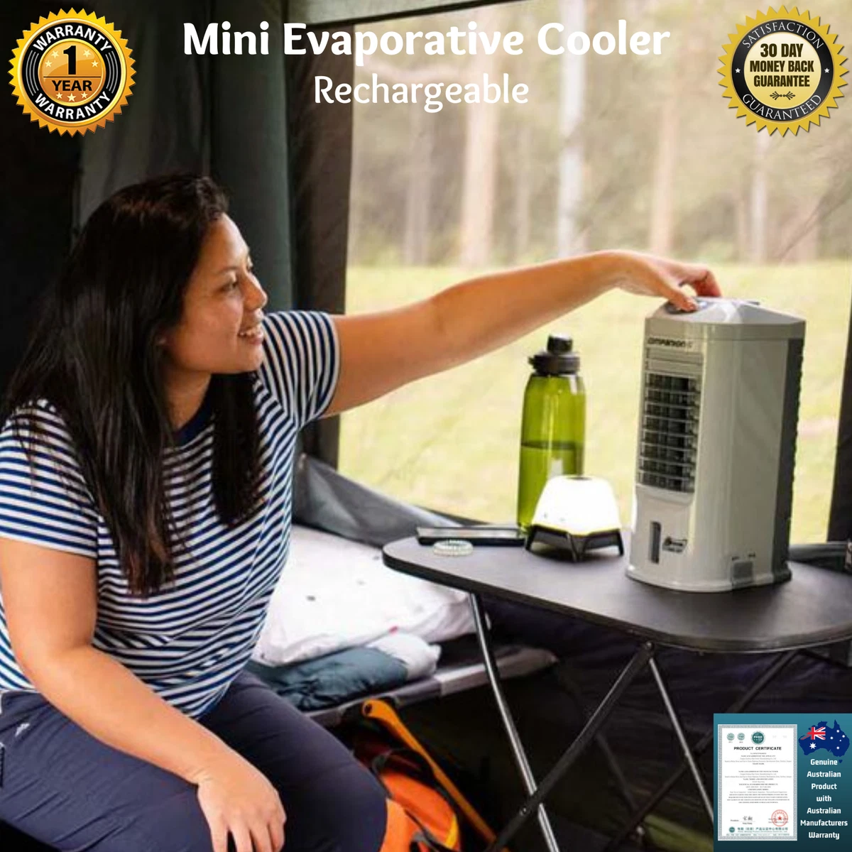 Companion Mini Evaporative Cooler Outdoor Portable Rechargeable