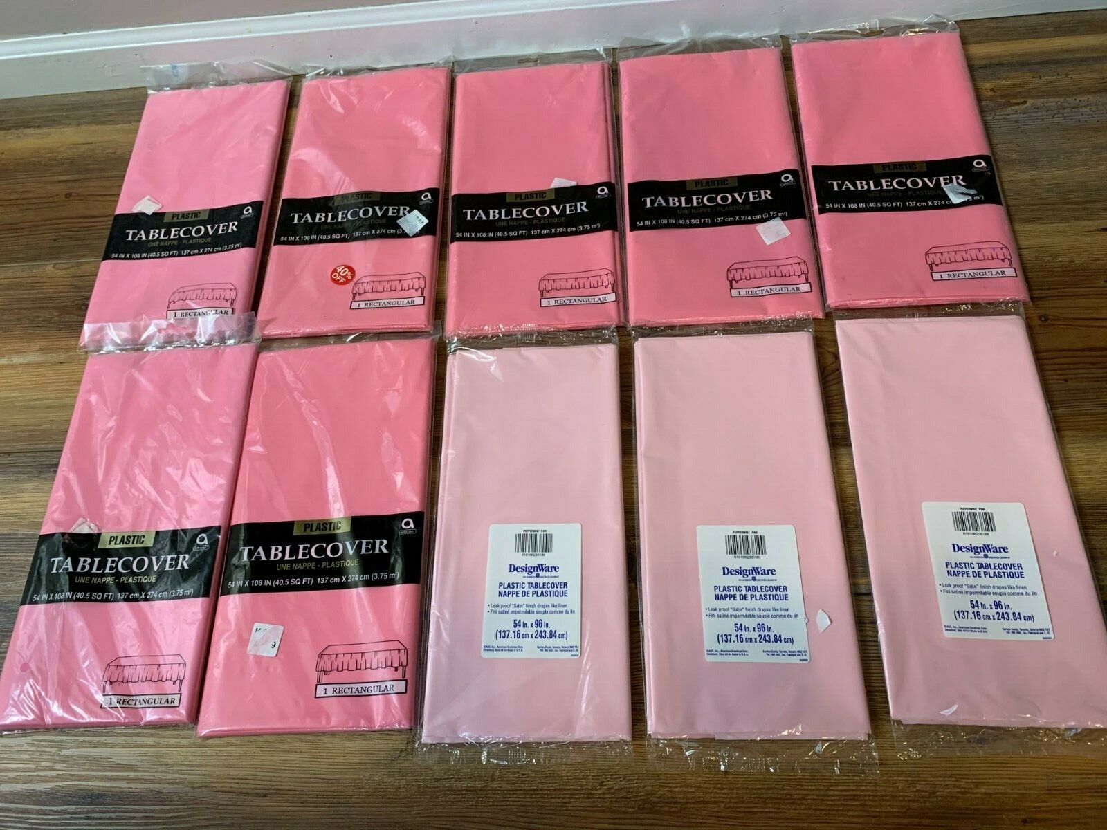 54" X 108" Light Pink + 3 Designware 54x96